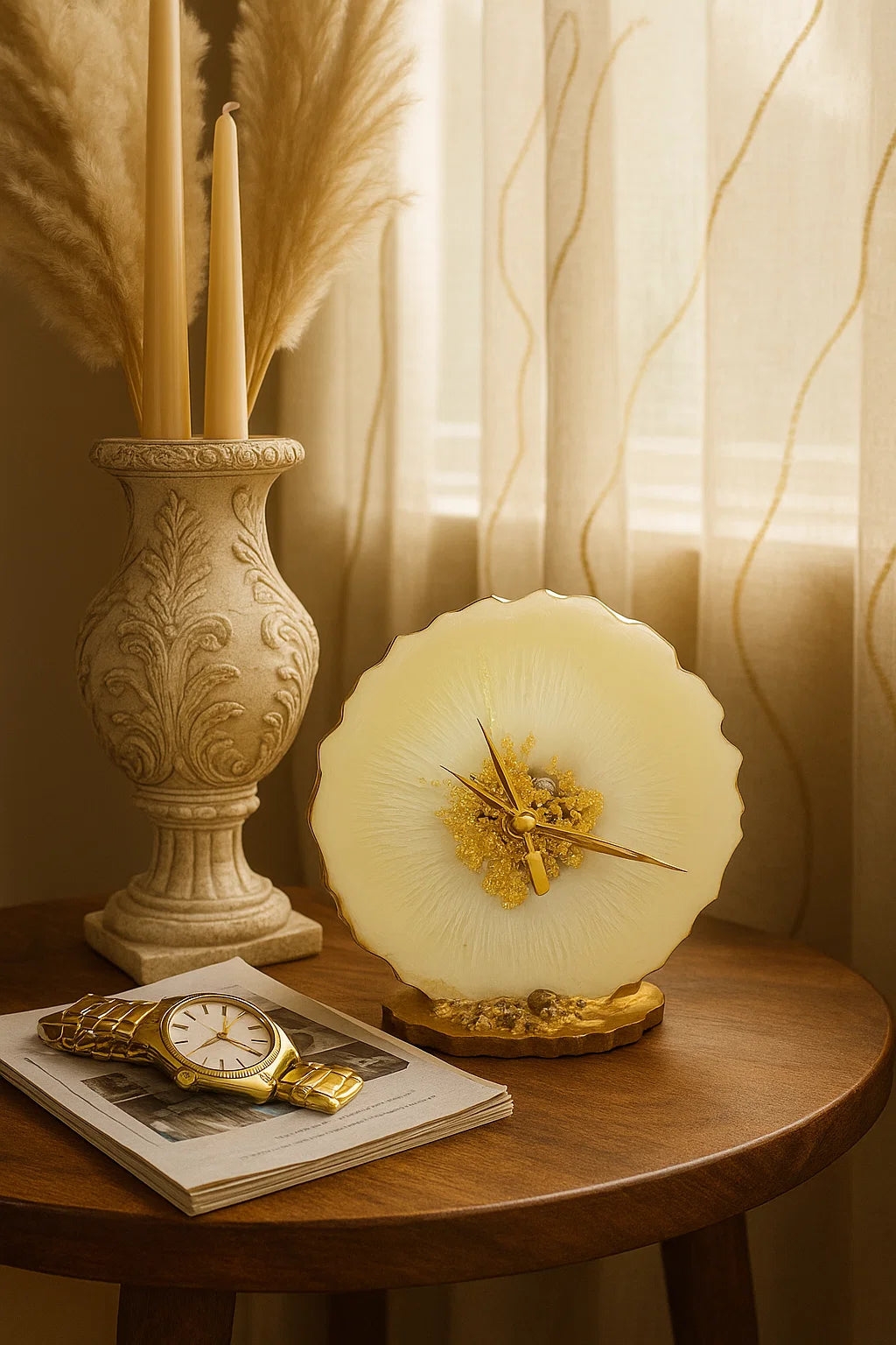 Heirloom the desk clock in a victorian inspired home setting