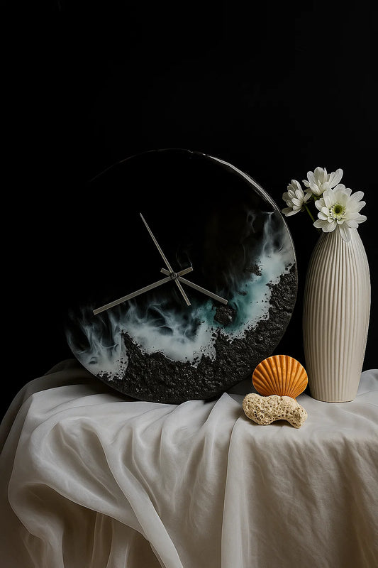 Resin Wall Clock Ocean theme Home decor